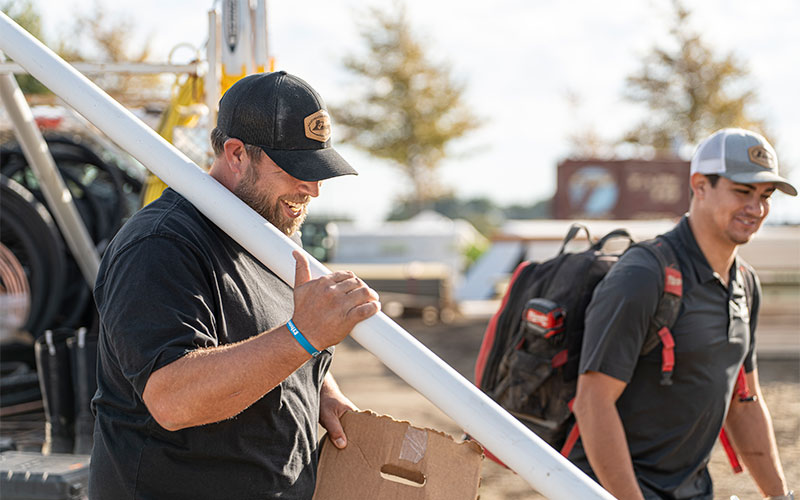 Frazier plumber on a job